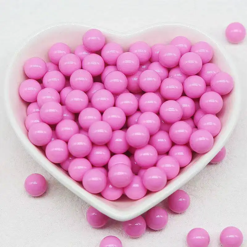 10g/50g/250g 8mm Non-porous Solid Acrylic Plastic Decoration Ball Candy Color DIY Bead Children's Handmade Accessories Material