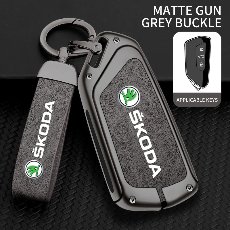 כיסוי עור יוקרתי למפתח שלט לרכב סקודה אוקטביה 2 3 rs A8 MK8 MK4 2020 2021 2022 מחזיק מפתחות אביזרים