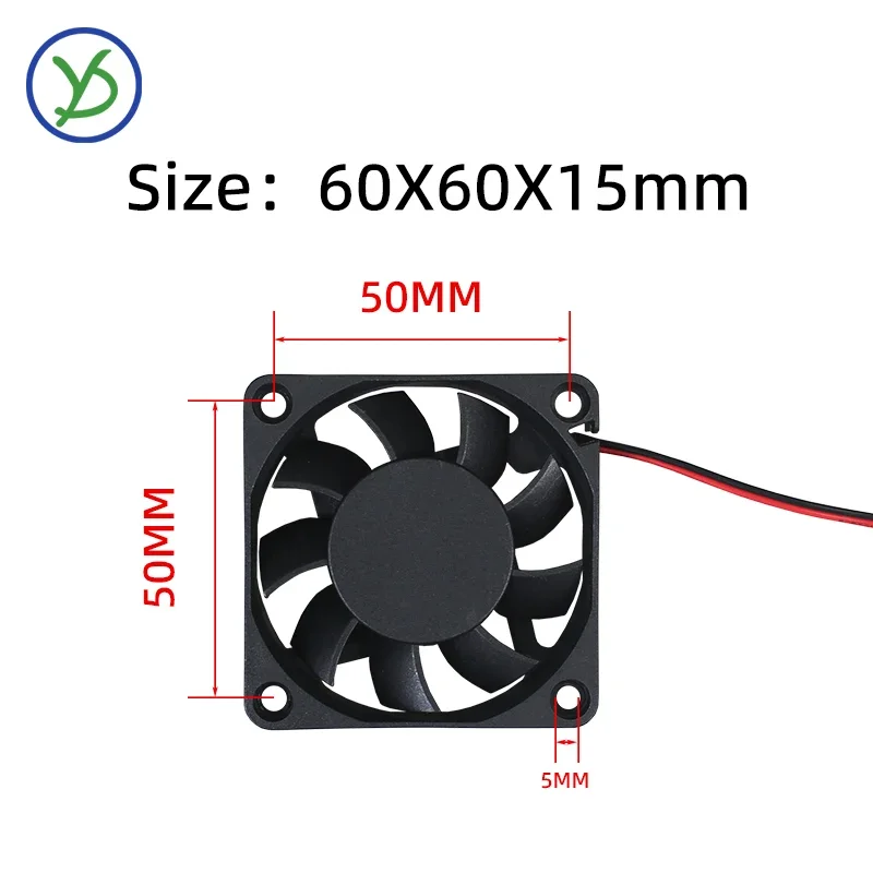 Охлаждающий вентилятор 12 В 24 В 6015 8015 Масляный подшипник Охлаждающий вентилятор постоянного тока Нагреватель Аксессуары Высокоскоростной охлаждающий вентилятор для источника питания шасси