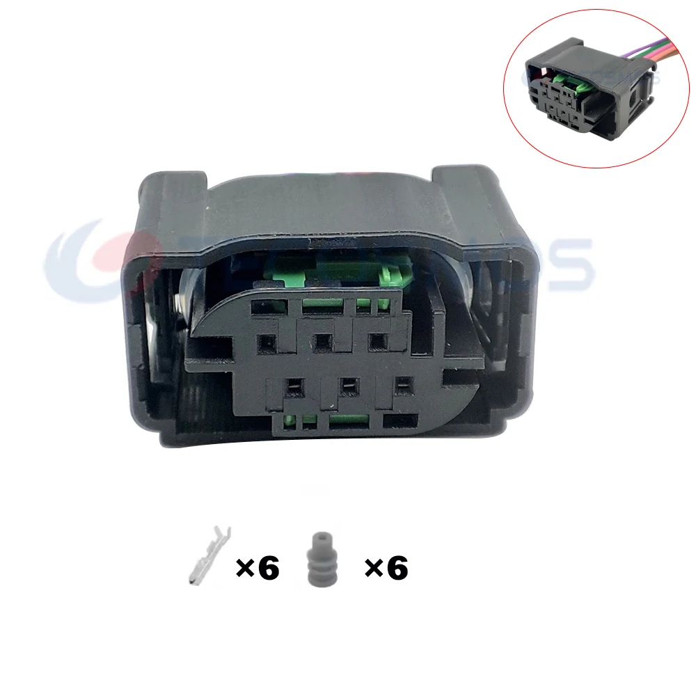 6 Pin 0.6 mm series car Accelerator Pedal Connector plug 2-967616-1 7M0973119 Throttle Valve Sensor plug 1-967587-3 For Benz BMW