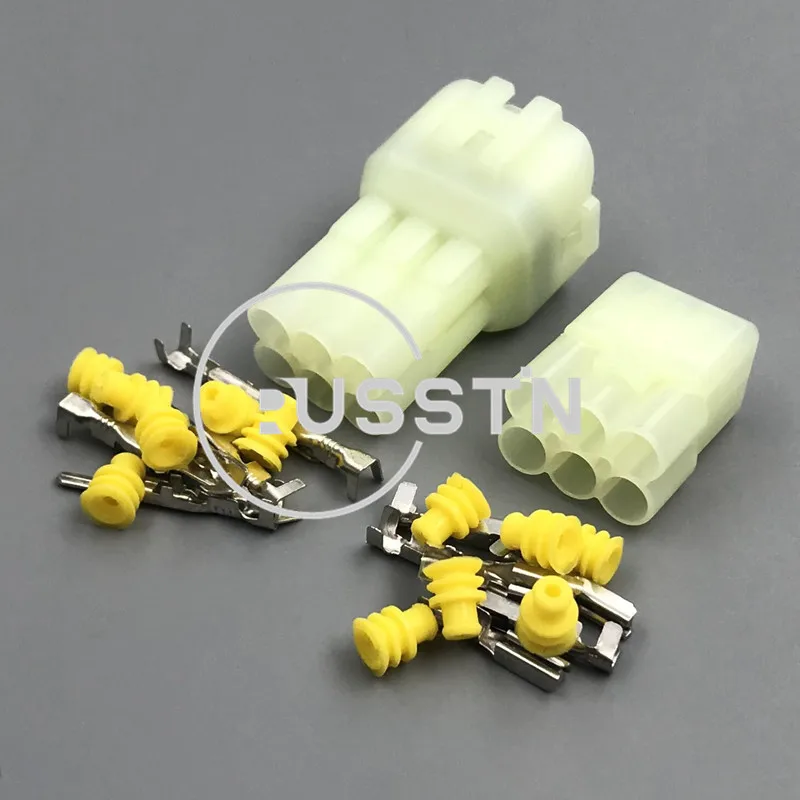 1 Set 6 Way HM 090 Waterproof Motorcycle Socket AC Assembly Electrical Plug Connector For Toyota 6189-6171 6180-6181