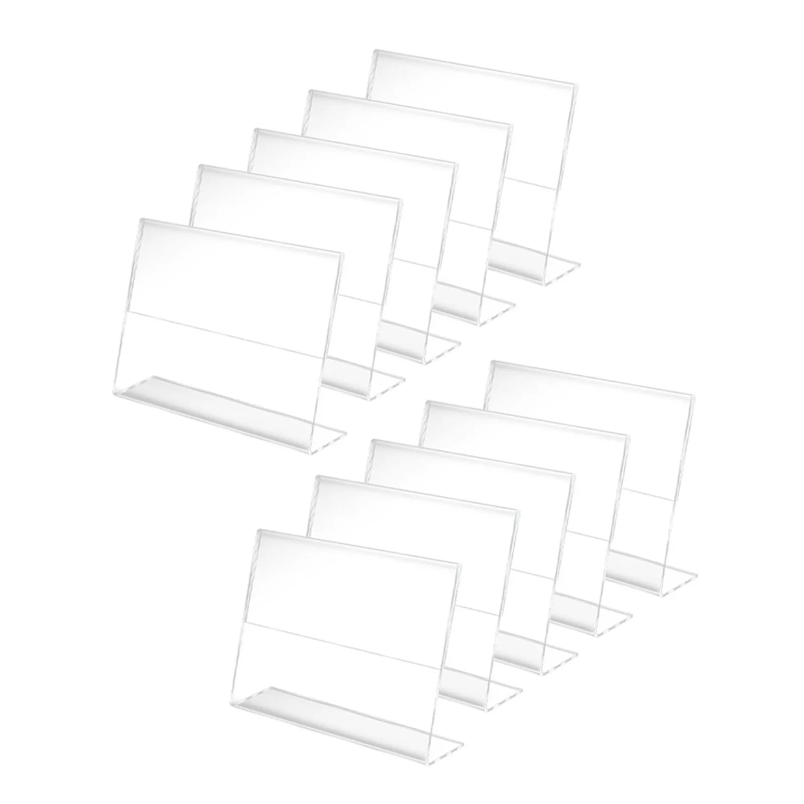 

Acrylic Transparent Display Stand L-shaped Table Card Stand Tabletop QR Code Display Card Price Tag Desktop Phote Frame Holder