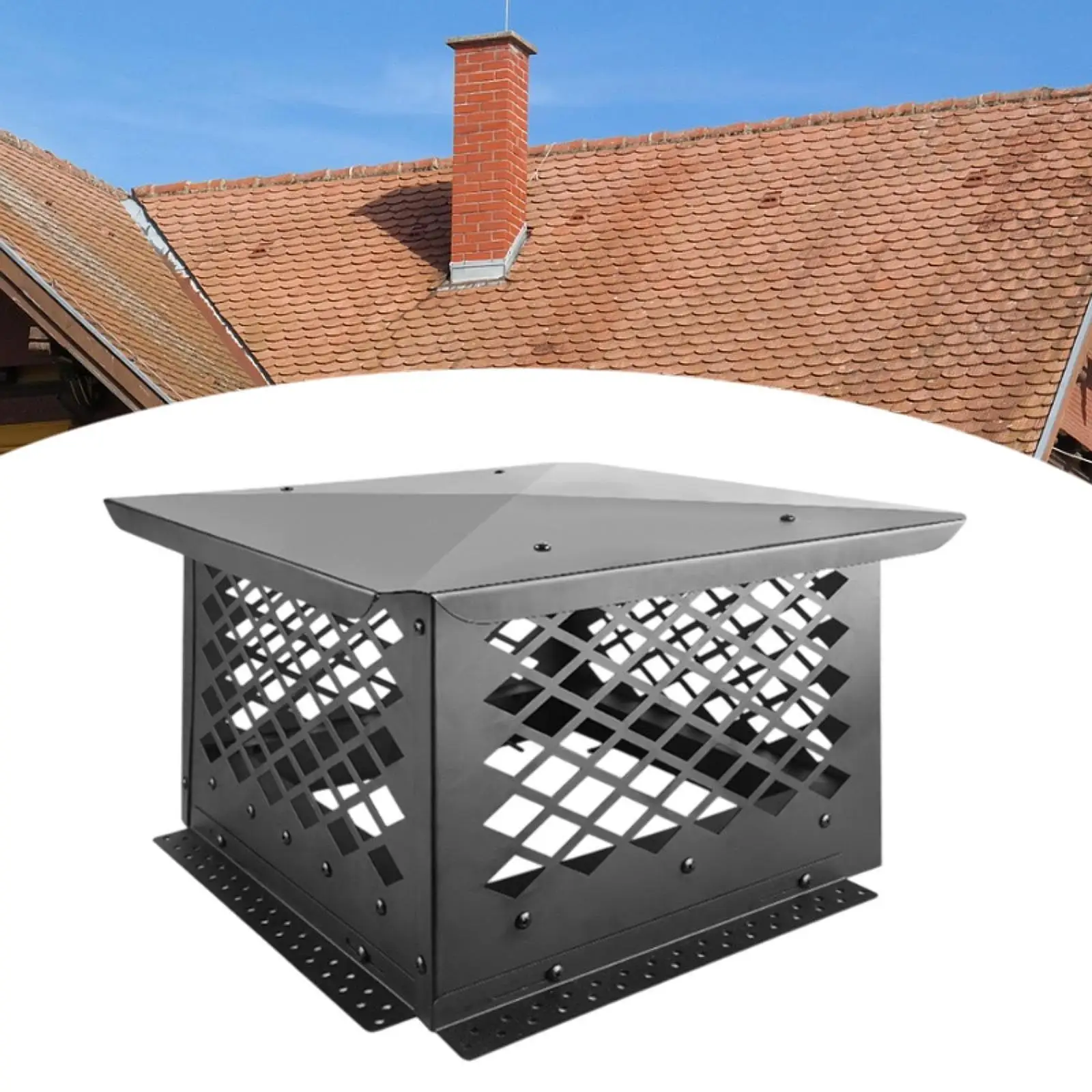 

Chimney Rain Cap Lightweight Replace Metal Top Hat Rain Resistant Practical Air Vent Chimney Fireplace Cover House Roof Vent Cap
