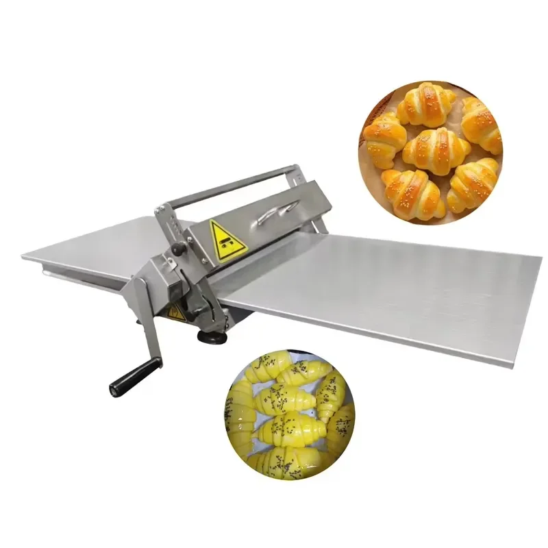 Stainless Steel Croissant Sheeter Pastry Machine Dough Sheeter for Commercial Bakery Equipment