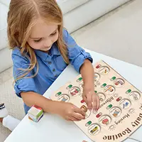 Tabla de rutina para niños, tabla de rutina diaria para la hora de dormir por la mañana, tableros planificadores de madera, juguetes educativos, escuela matutina