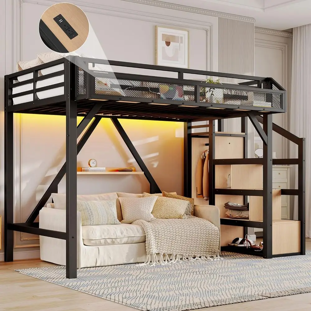 Twin Xl Metal Loft …