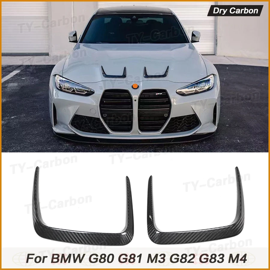 

Dry Carbon Car Front Hood Scoop Air Vent Trims for BMW G80 G81 M3 G82 G83 M4 Racing Hood Exterior Vent Cover Body Kits