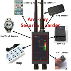 NEW 1MHz-12GH Radio Anti-Spy Detector FBI GSM RF Signal Auto Tracker Detectors GPS Tracker Finder Bug with Long Magnetic LED