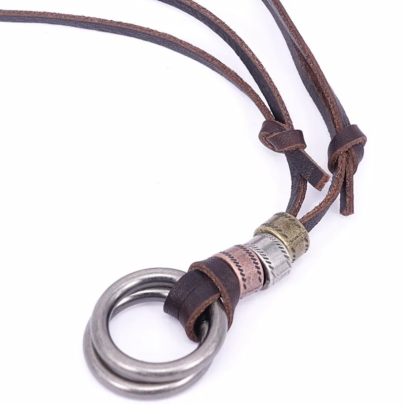 

NIUYITID 100% Genuine Leather Necklaces For Men 225pcs Wholesale