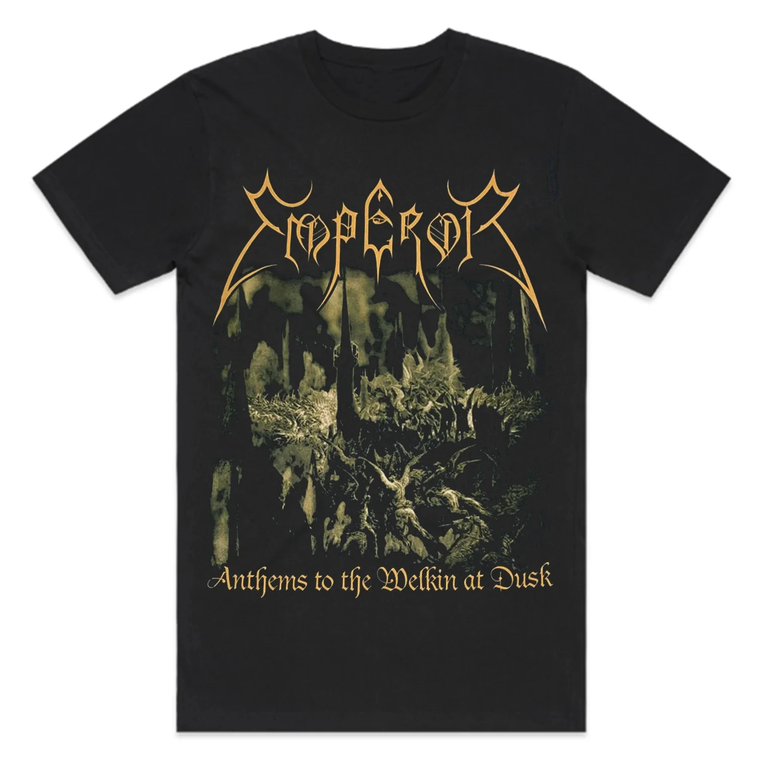 Black Emperor T-Shirt Post Rock Band Sigur Ros Men Washed Long Short Sleeves Men's Clothing Short Sleeves Cotton Print Shirt