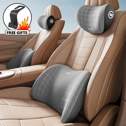 Car Neck Headrest Pillow Rest Head Support Cushion Car Memory Breathable Travel Guard Car Lumbar Pillow Universal Car Supplies