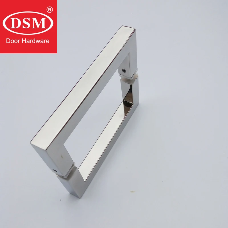 

Small Exquisite Glass Door Handle Square Tube SUS304 Stainless Steel Pull Handles Bathroom Doors Pulls PA-131