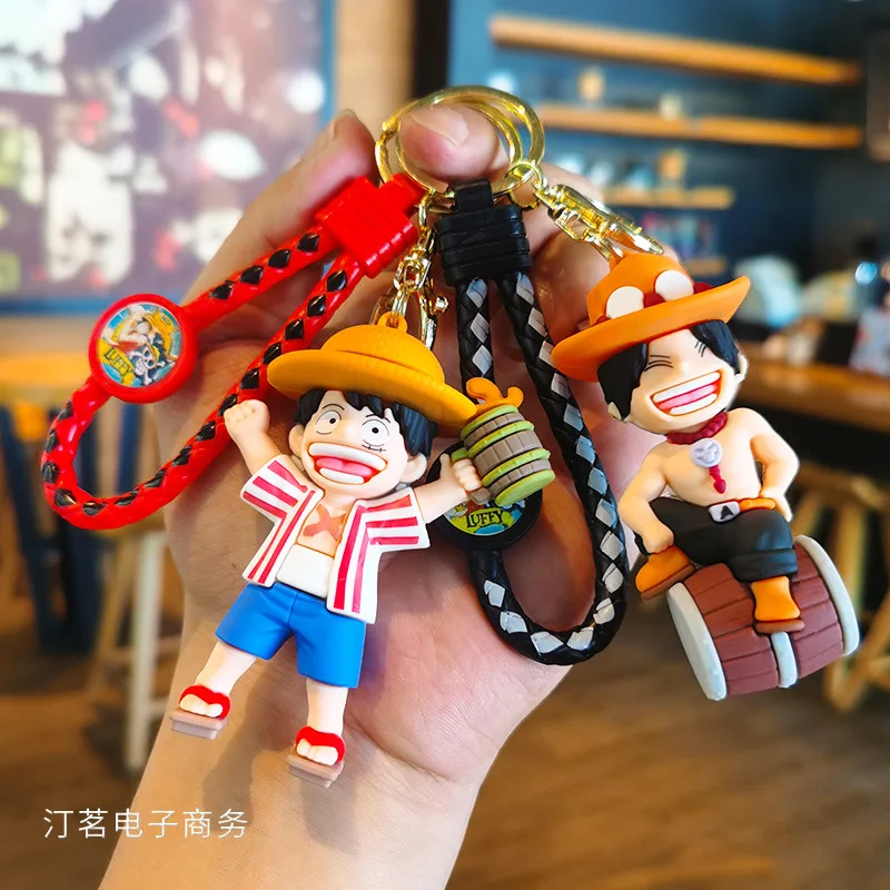 

Super Cute Main Product Wine God Series One Piece Keychain Featuring Luffy Zoro Chopper and Usopp From The Anime Keychain