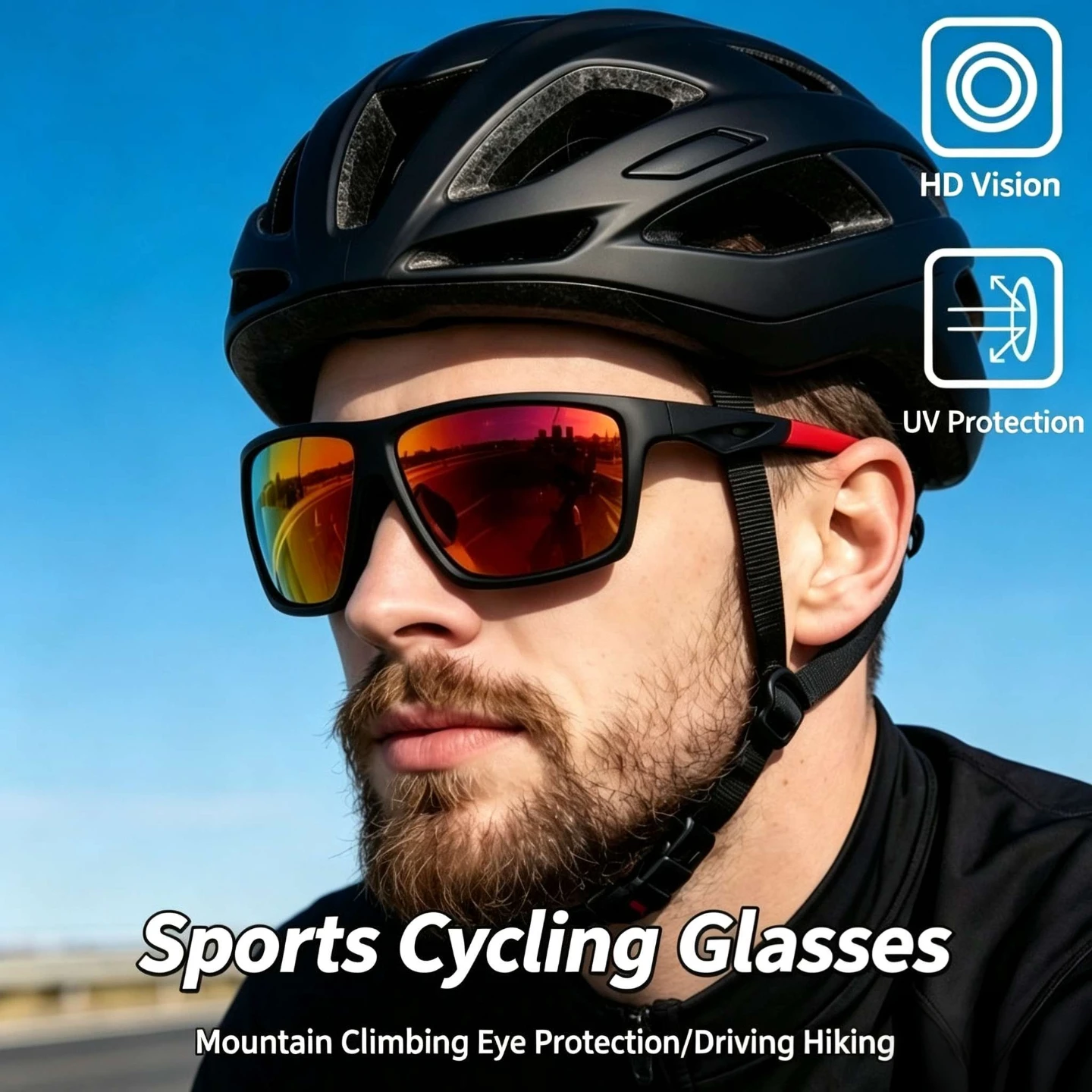 

Wind & Dust Proof Cycling Glasses-UV Protection Sports Sunglasses for Marathon Running&Outdoor Sports Outdoor Sports Sunglasses