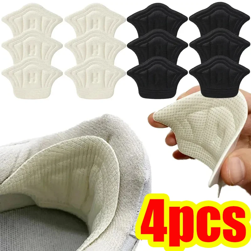 4pcs Shoe Heel Sticker Insoles for Sneakers Running Shoes Patch Reducer Heel Pads Liner Grips Protector Pad Pain Relief Inserts