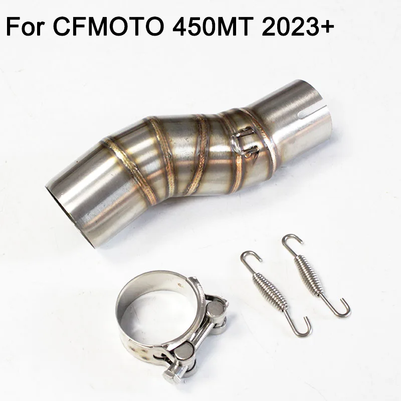 For CFMOTO 450MT 2023+ Motorcycle Exhaust Middle Link Pipe 51mm Escape Muffler Connect Pipe for Enhanced Performance