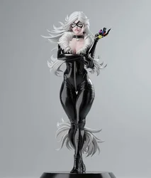 1/24 75mm 1/18 100mm Kits de modelo de resina Figura de menina gato sem pintura sem cor RW-1122