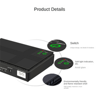 1 Set 5V 9V 12V Uninterruptible Power Supply Mini UPS USB 10400Mah Battery Backup For Wifi Router CCTV (EU Plug)-AT30