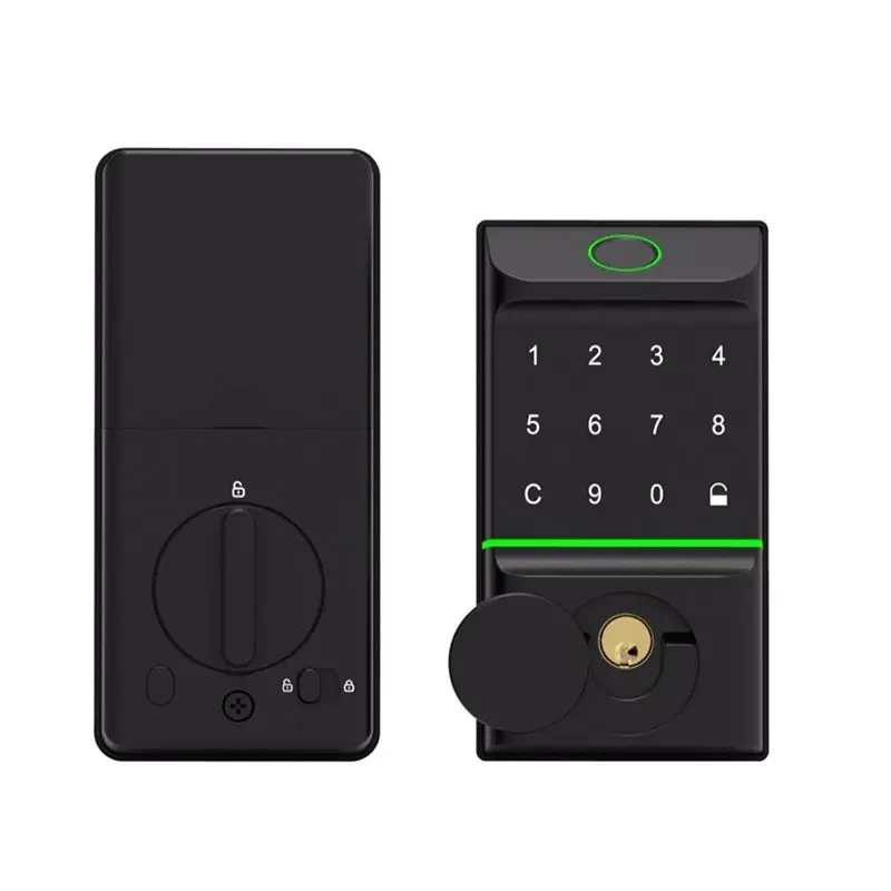 

FEDI-Tuya Smart Door Lock Fingerprint Door Lock Password Fingerprint IC Card Key APP Remote Eletronico Digital Unlock