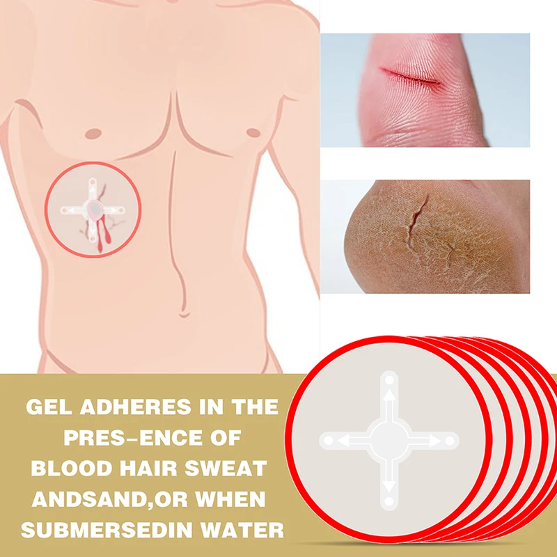 Autocollant de traumatisme d'urgence de survie de sécurité, joint de poitrine médical, patch de premiers soins ventilé, outil de plein air, 6 pièces