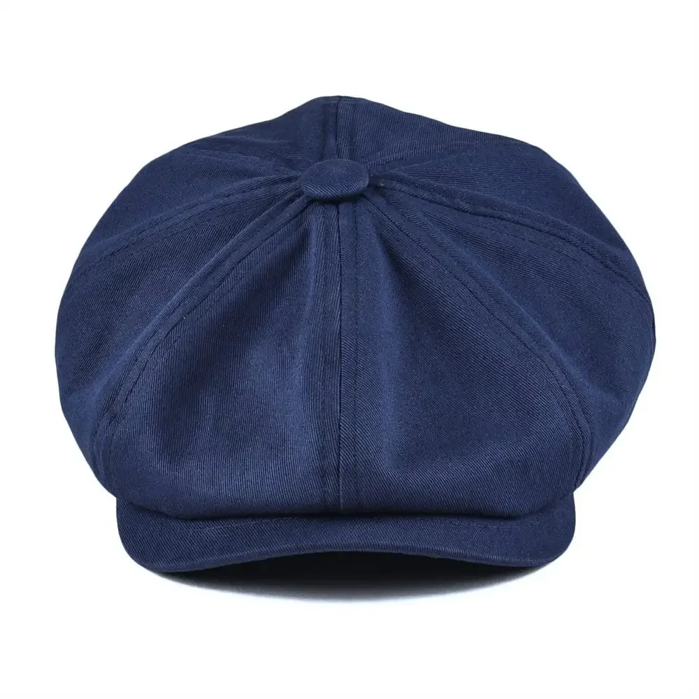 Newsboy Cap Men\'s Twill Cotton Hat 8 Panel Hat Baker Caps Retro Gatsby Hats Casual Brand Cap Cabbie Apple Beret for Male