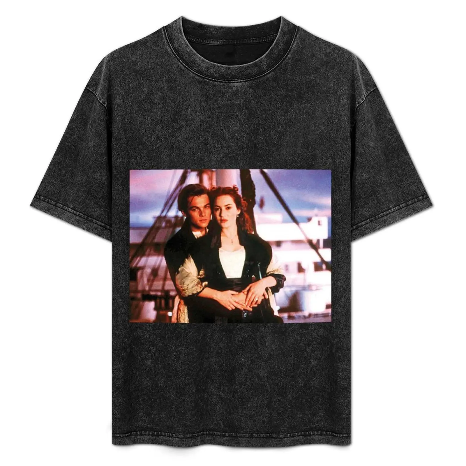 タイタニック-tシャツ-カジュアル-ミニマリスト-半袖トップス