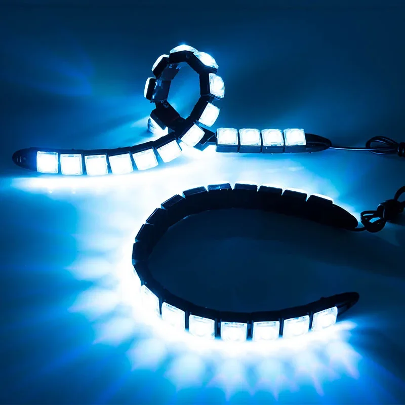 مصباح DRL مقاوم للماء للسيارات ، مصباح تشغيل نهاري مرن لتزيين السيارات ، مصباح أمامي لتصفيف شريط قيادة السيارة ، 6 LED ، 8 LED ، 10LED