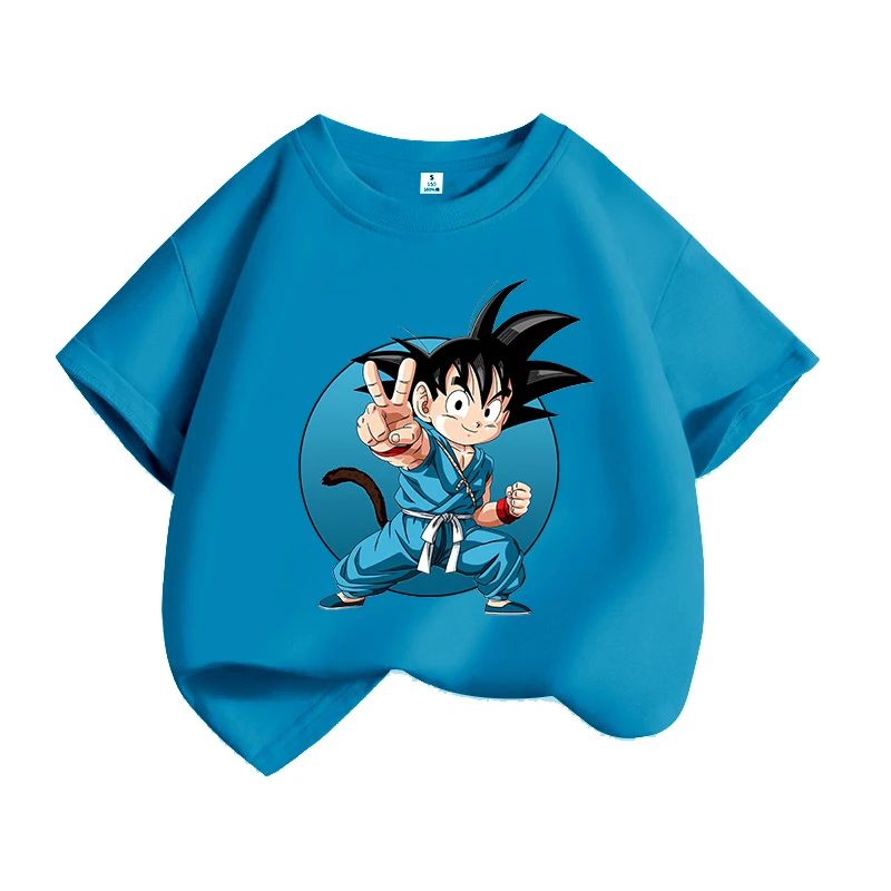 Dragon Ball Goku T-shirt Children's Clothing Cartoon Anime boy Short Sleeve Summer Casual Tops Shirts Cute baby Tees Clothes view 3