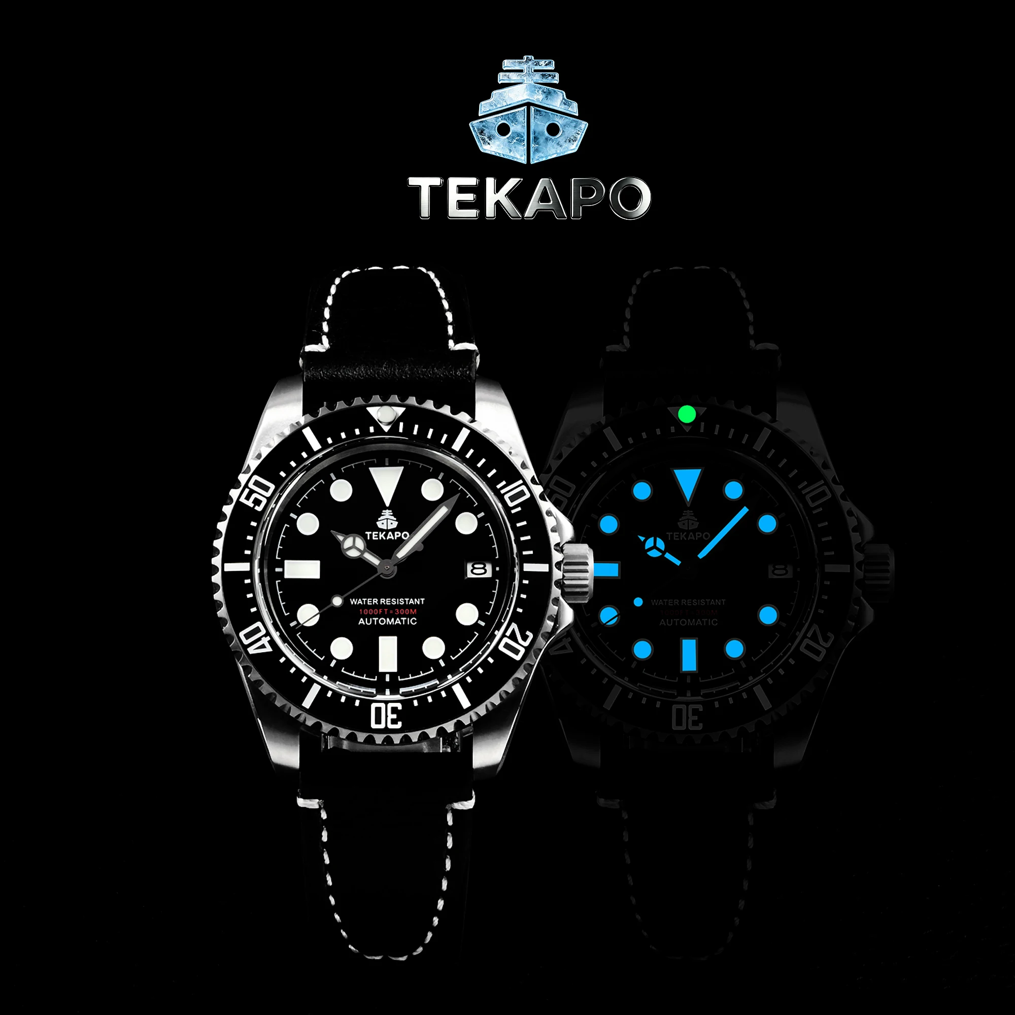 Titanium Automatic Watch 300M Sapphire - TEKAPO Titan-Uhr T10 Wasserdichte Uhr 300m