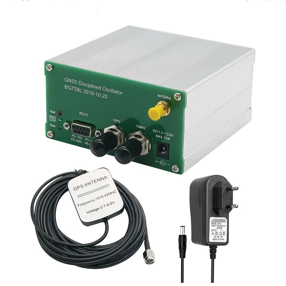 10MHZ Output Square Wave GPS Training Disciplined Clock GPSDO And GPS Antenna AC110-220-DC12V Adapter Accessories ﻿