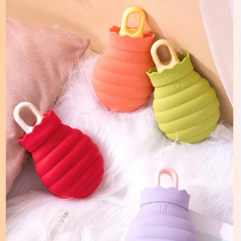 

Silicone Hot Water Bag For Belly Warming, Explosion-proof Water Injection Bag For Children, Hand Warmer