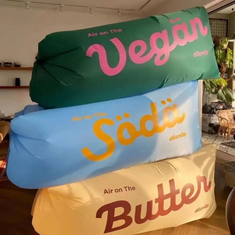 Cama de playa inflable para ocio al aire libre, sofá inflable plegable, nuevo colchón portátil para Picnic y acampada, viene con bolsa de almacenamiento