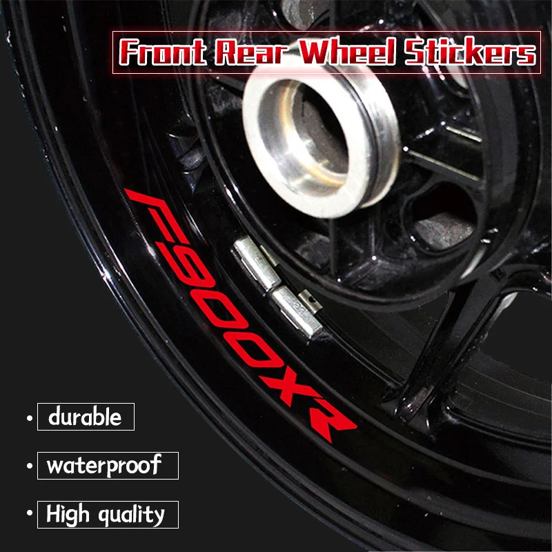 8 x Reflective Motorcycle Wheel Stickers Motocross Tire Decals Hub Rim Stripe Tape Waterproof For BMW F900R F900XR f900r f900xr