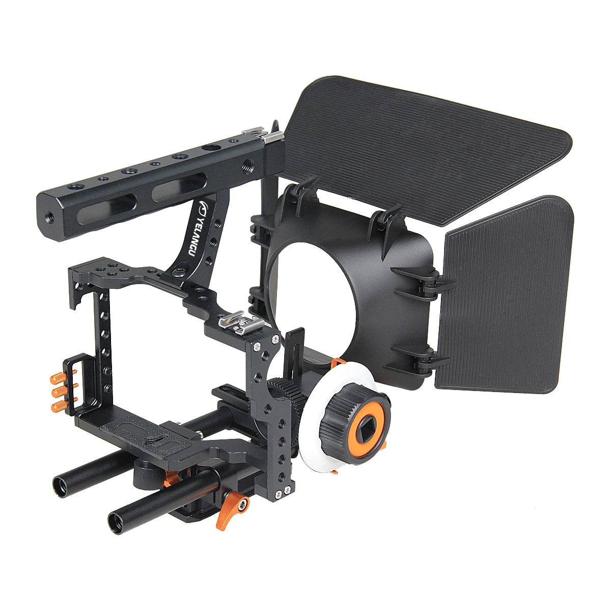 YELANGU Camera Cage Rig Kit for Panasoinc GH4 for Sony A7S A7 A7R A72 A7RII A7SII A6000 A6500 A6300 with Cold Shoe Handle