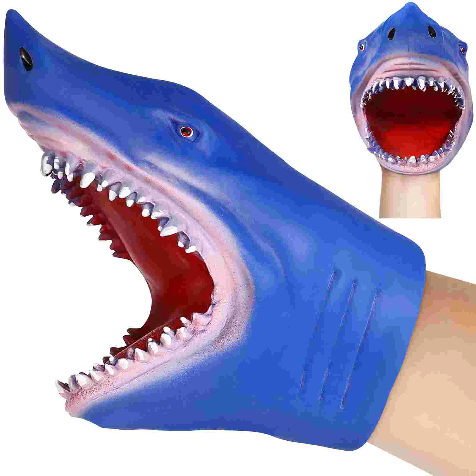 Hand Puppet Toy Creative Realistic Shark Shaped Glove Storytelling Prop Puppet Gift for Kids Adults hand puppets