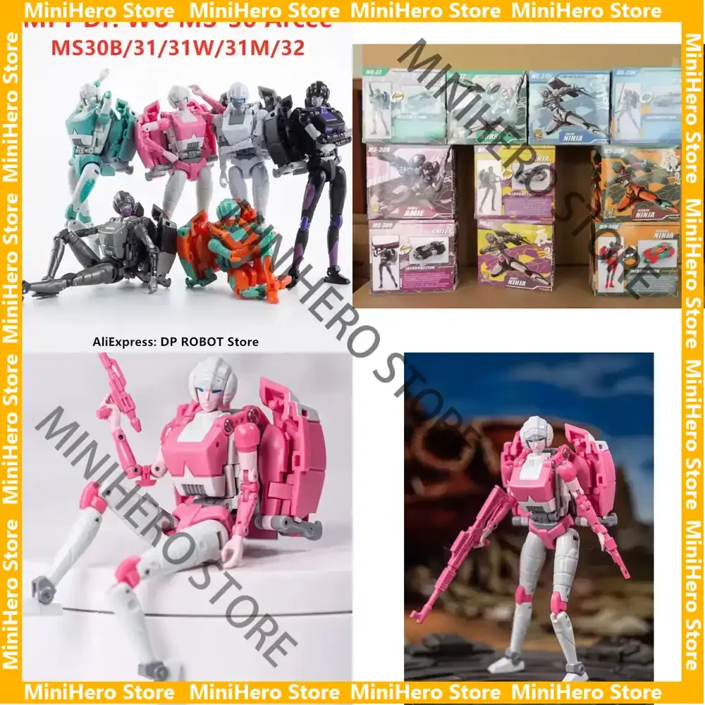 

В наличии Оригинальная фигурка MFT Dr Wu MechanicToy MS-30 MS-31 MS-32 Ninja Arcee, миниатюрная, 1:18, из сплава и ПВХ
