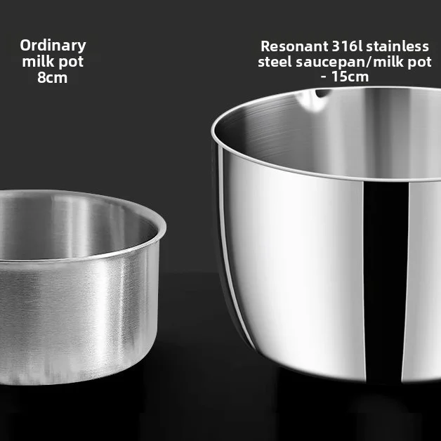 Kitchen Cookware Snow Pan 316 Stainless Steel Wood Handle Cooking Pan for Gas Induction Cooker Sauce Pot 4