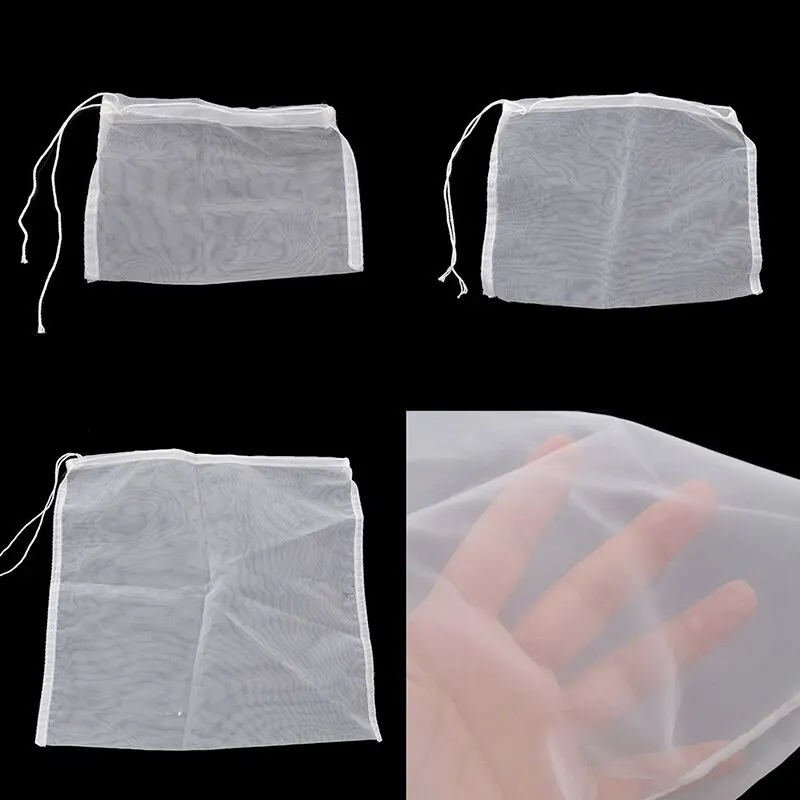 Practical Food Nut Milk Tea Fruit Juice Coffee Wine Nylon Mesh Net Strain Herb Liquid Filter Bag Kitchen Accessories