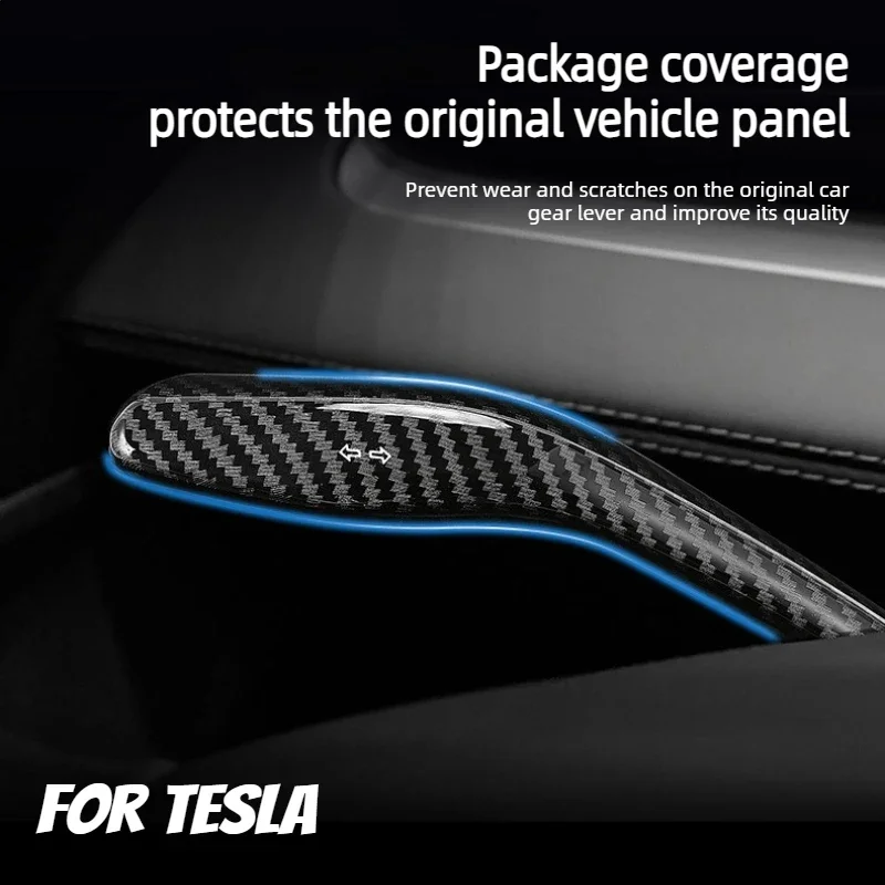 For Tesla Model 3 Highland / Updated Model Y Model Y LR ABS Snap-on Steering Wheel Turn Signal Stalk Trim Decorative Stalk Cover