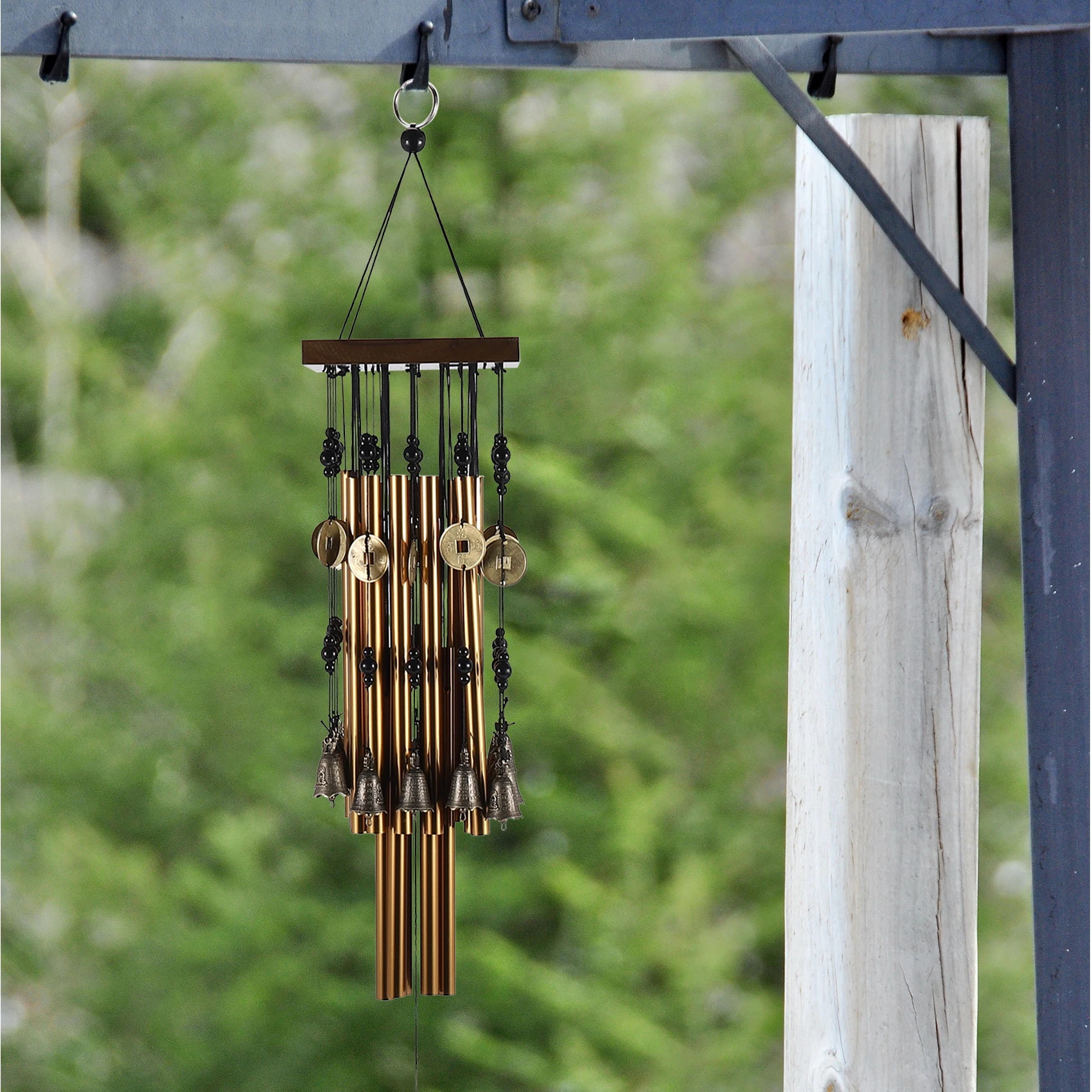 ABZC-Outdoor Indoor Metal Tube Wind Chime With Copper Bell Large Windchimes For Yard Patio Garden Terrace Decoration 80Cm