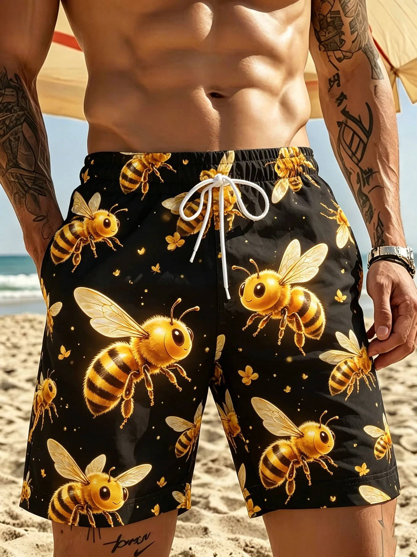 2026 New Summer Children's Men and Women's Tiger Beach Shorts, Beach Vacation Breathable Quick Drying Versatile Shorts