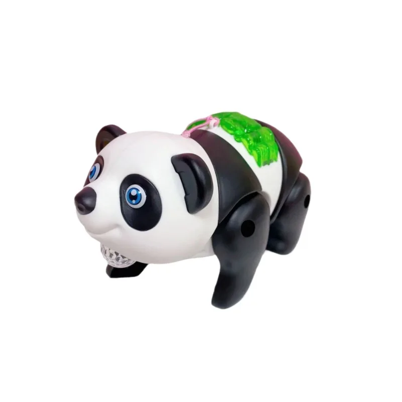 Elektrisch wandelpanda-speelgoed met koel licht en geluidsriem Gloeiende panda voor kinderen Leren lopen Speelgoedcadeau