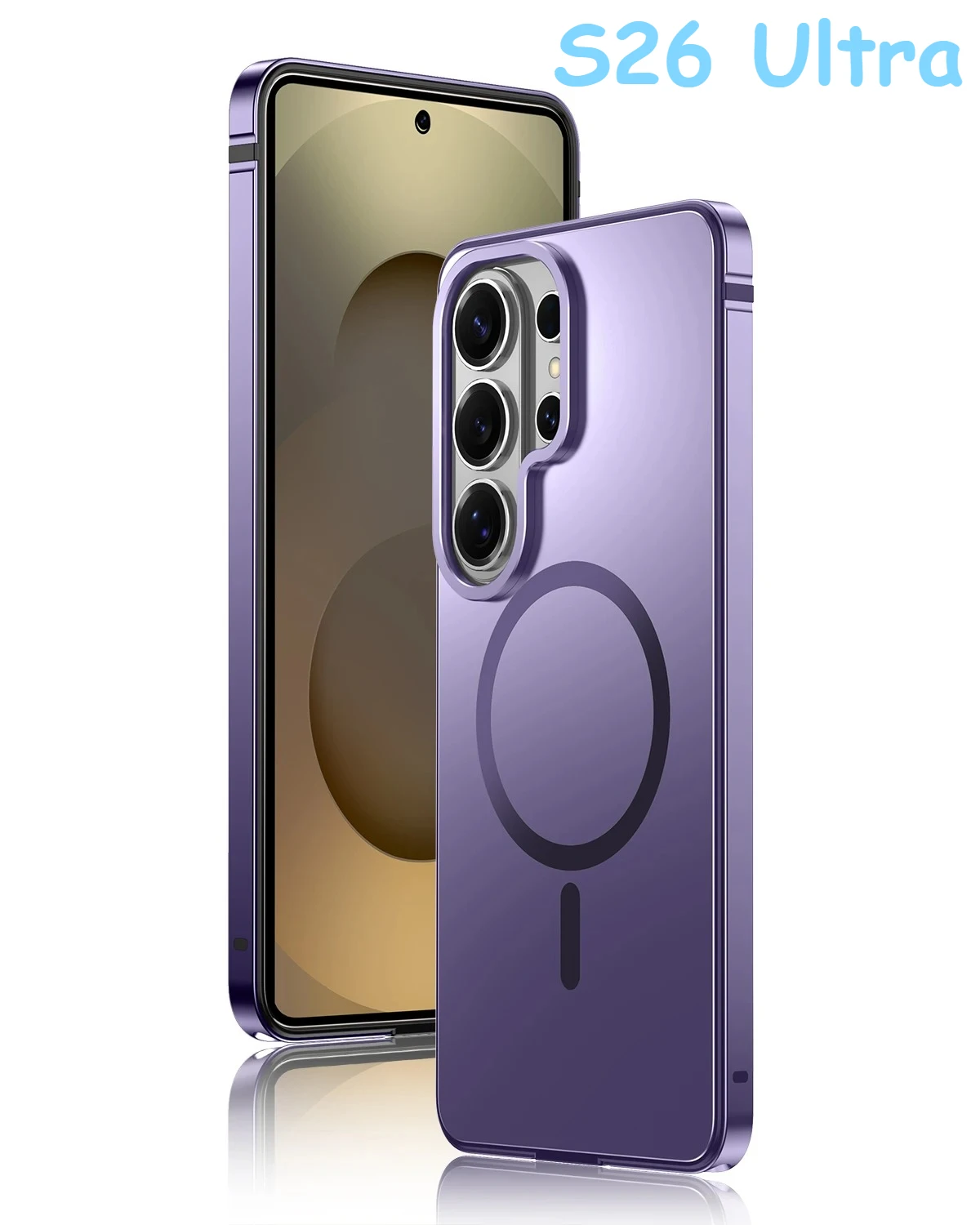 New Light Luxury  MagSafe Case For Samsung Galaxy S26 Ultra,Aluminum Alloy Frame Magnetic Phone Case, Shockproof Protection