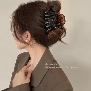 Velké duté sponky do vlasů, krabí svorky, ženy a dívky, velké plastové sponky do vlasů, sponky do vlasů, módní doplňky do vlasů 10 nejlepší prodej velké sponky do vlasů - №3