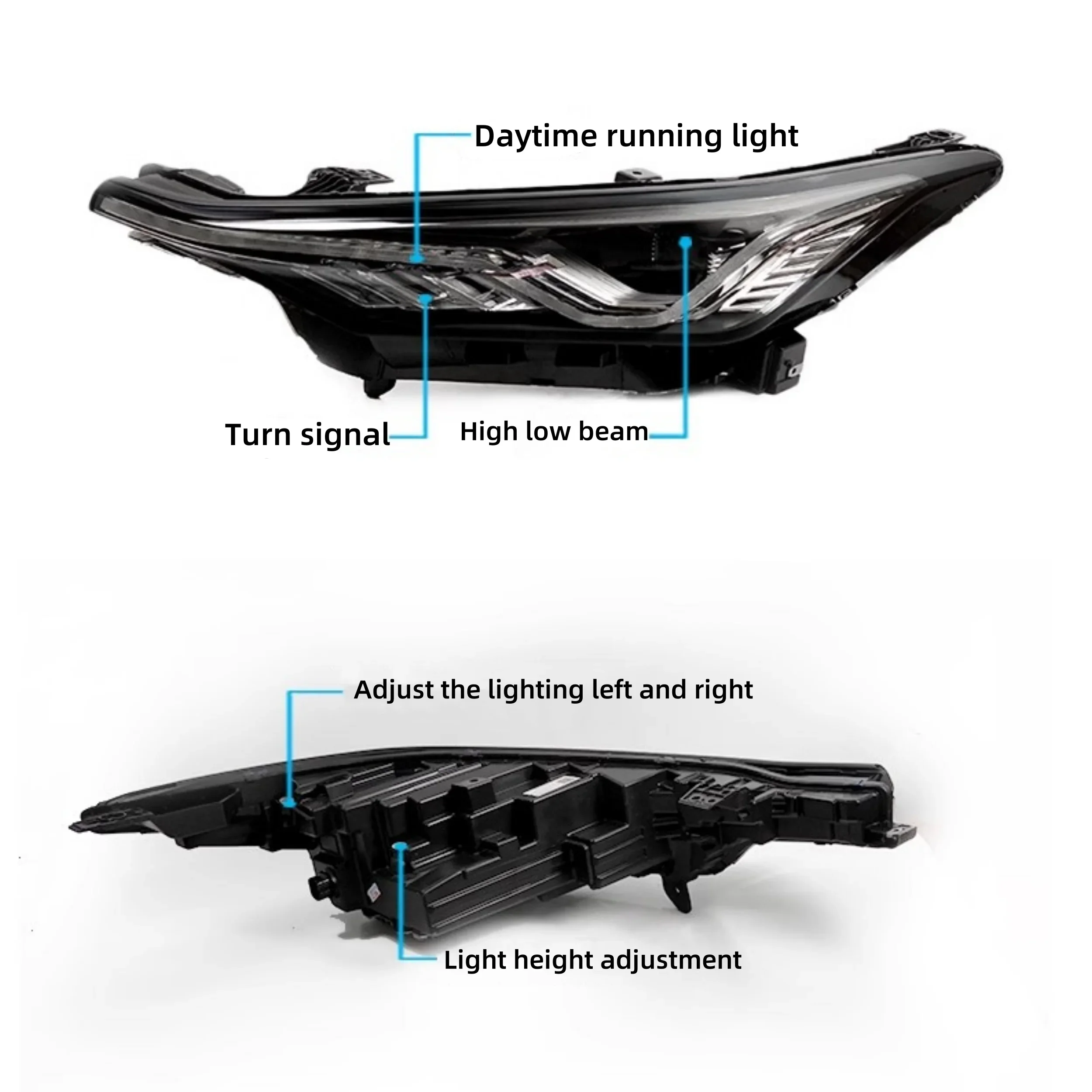 Conjunto de farol led para changan cs75 plus 2020-2021, luz diurna, sinal de seta, feixe alto e baixo, acessórios para carro