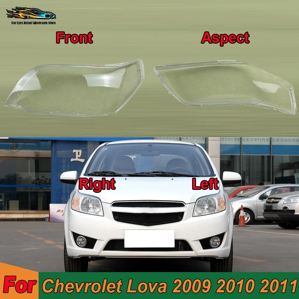 

Car Acccessories Shade Headlight Headlight Cap Car Front Headlight Lens Cover Lights Shell For Chevrolet Lova 2009 2010 2011