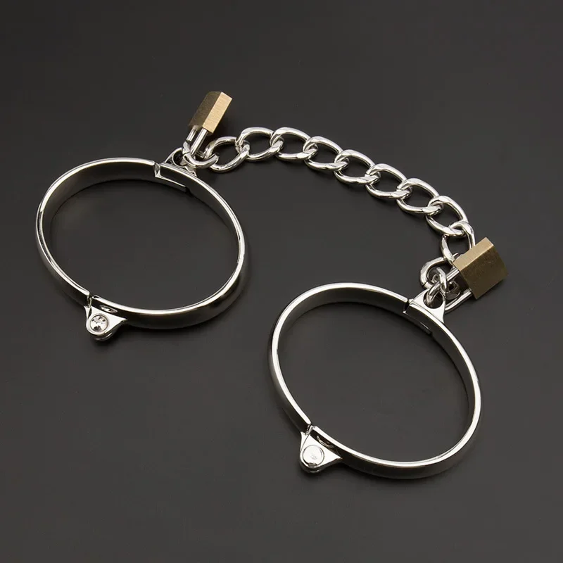 Erotic Goods for Adults Metal Handcuffs Shackles Lockable Ankle Cuffs bdsm Bondage Restraints Adult Games Sex Toys for Couples