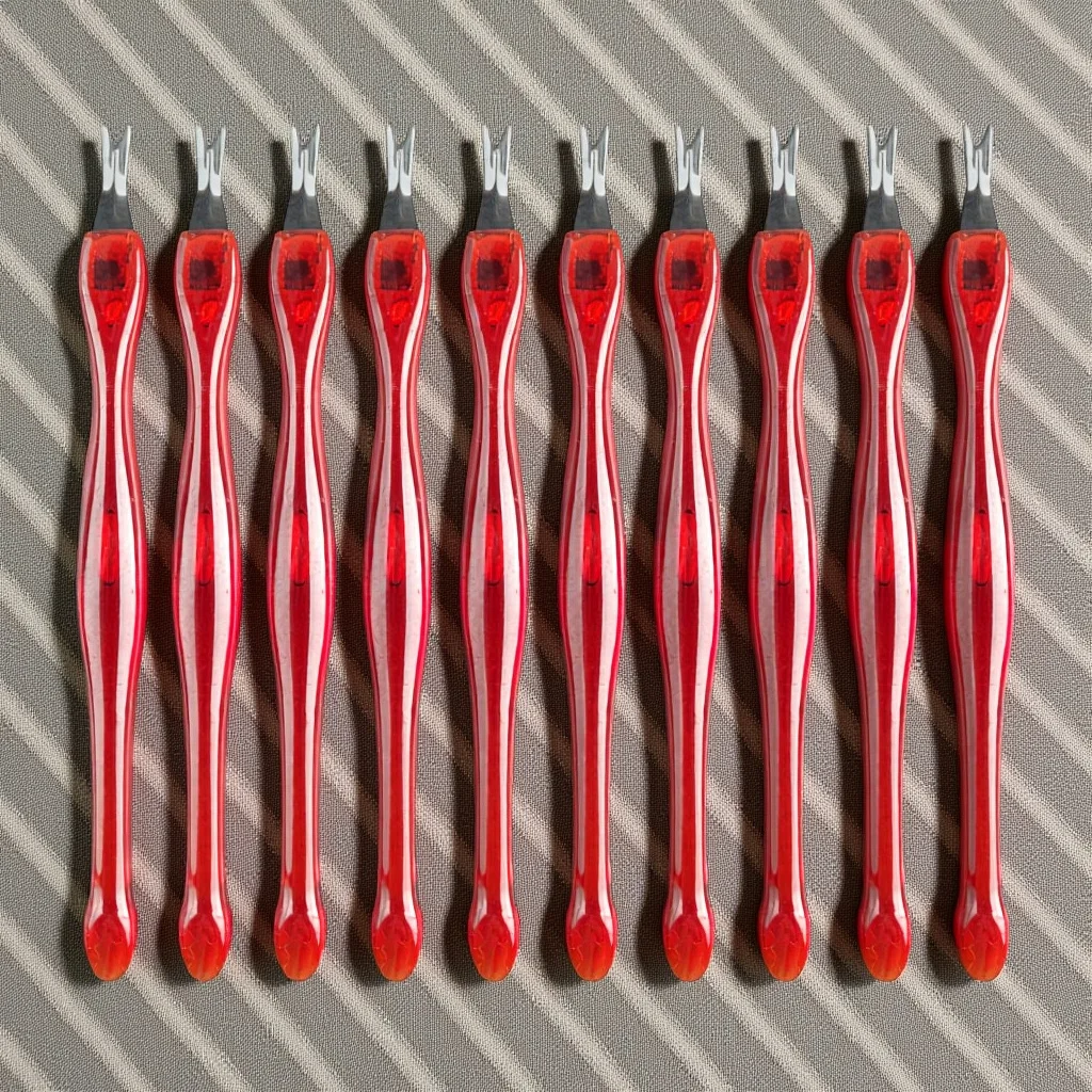 

10pcs Dead Skin Remover Tool Stainless Steel Dual-End Cuticle Pusher Nail Art Manicure Pedicure Trimmer For Callus Removal Fork