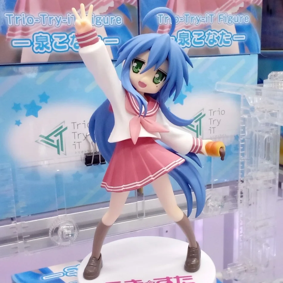 Original Furyu Lucky Star Izumi Konata Trio-Try-It Figur Actionfigur Spielzeug PVC-Modell Sammlerstück Anime Figurine Puppe Geschenk