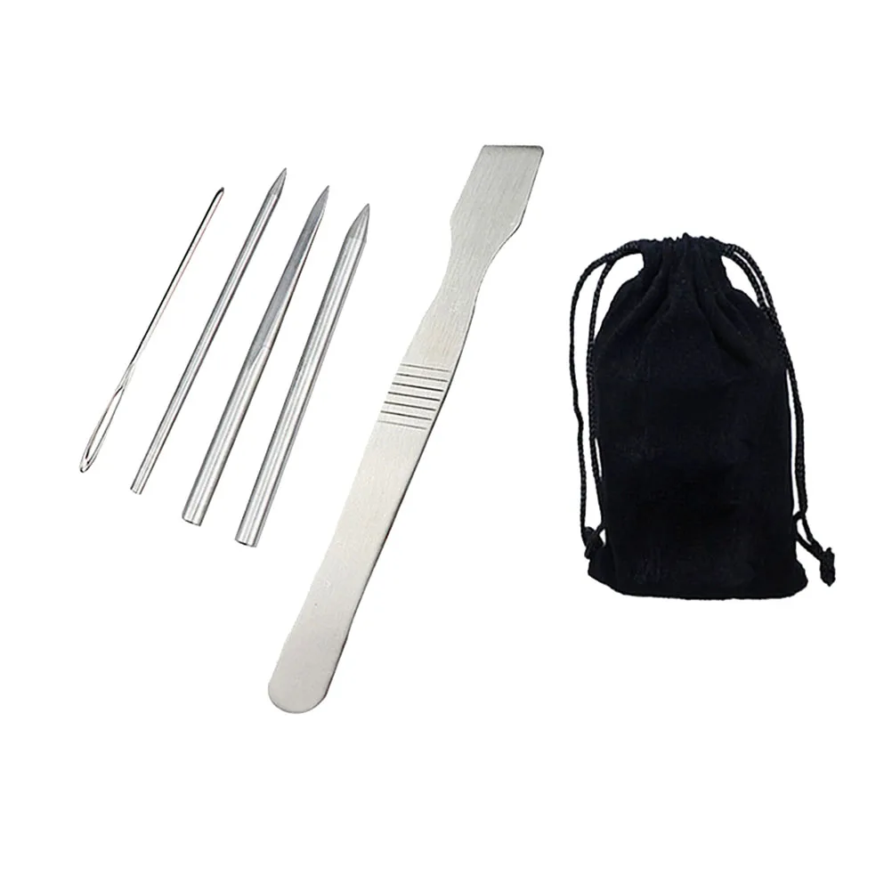 

1 set Needle Set Stainless Steel Lacing Stitching Tools Bracelets DIY Accessories Storage Bag Fits Various Laces